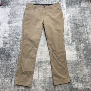 Western Rise AT Pants Mens 35 (34x29) Khaki Stretch Nylon Canvas Hike Trekking